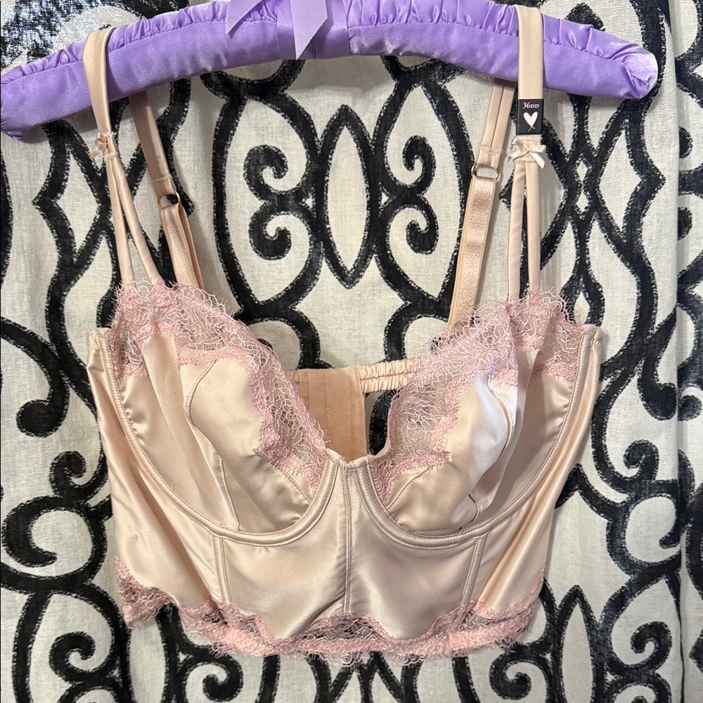 NWT 36DD Victoria's Secret Dream Angels Unlined Balconet Long Line Corset Bra